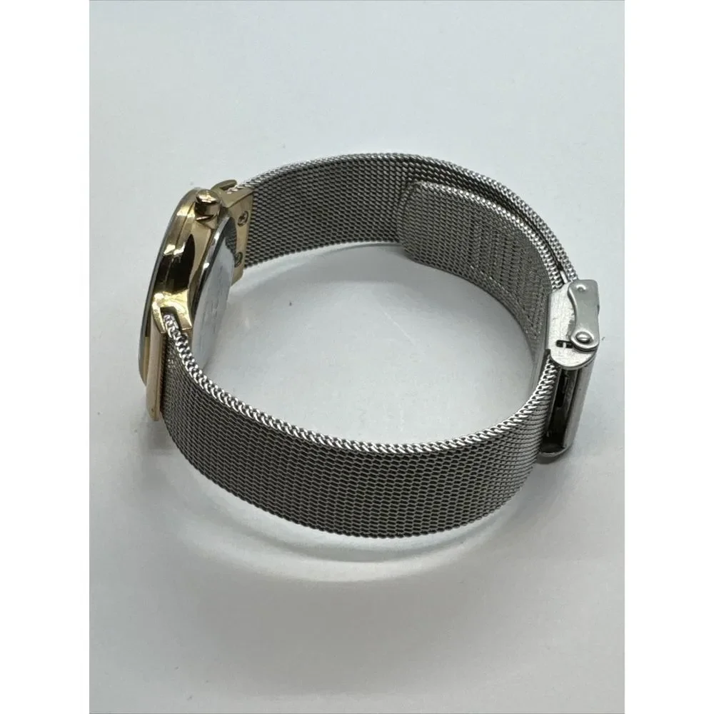 Skagen Freja 358SRSC Women's Two-Tone Steel Mesh Analog Dial Wrist Watch JNA939
